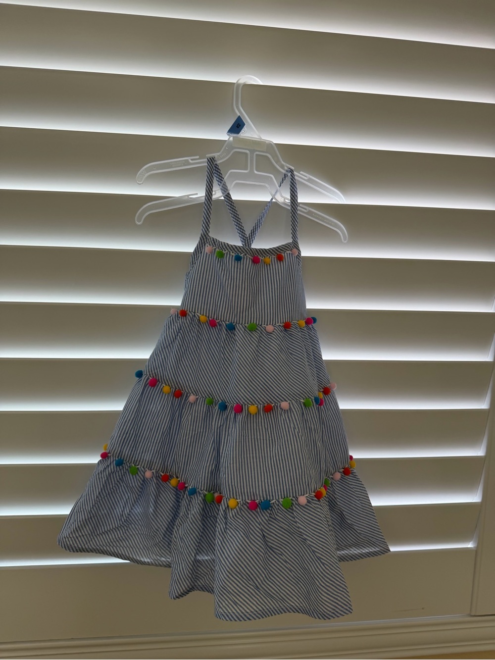 Tommy Bahama Blue and White Striped Sundress with Pink Logo Tag